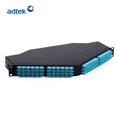 FTTH Port Fiber Optic Patch Panel 19" 1U 72 ports ,Angel type patch panel