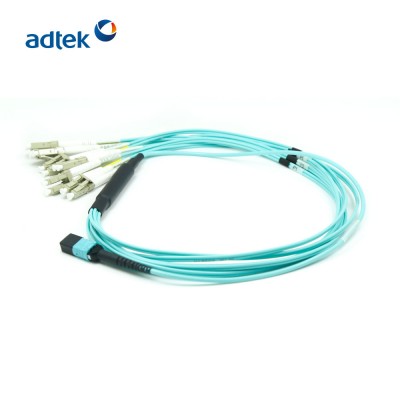 MPO Cable Optical Fiber Patchcord 8 12 24 cores MM OM4 Patch Cord