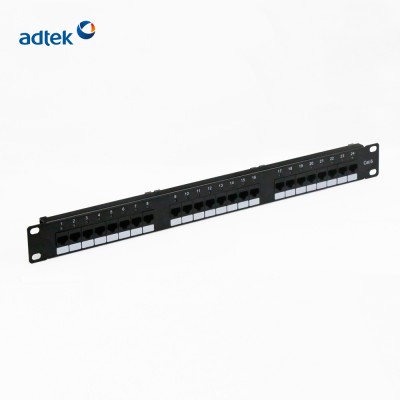 Hot Sell Top Quality RJ45 FTP UTP Cat5e Cat6 24 Port Cat 6 Patch Panel Approved