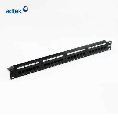 19'' UTP Unshielded Cat6 Patch Panel 24 Ports 110 IDC