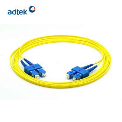 SC/UPC-SC/UPC Duplex 2.0mm 9/125 singlemode 3M PVC yellow patch cord