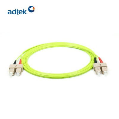 SC OM5 MULTIMODE DUPLEX FIBER OPTIC PATCH CORD LSZH/PVC